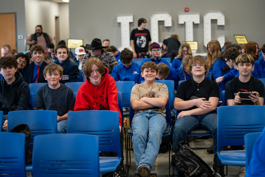 Students waiting for awards