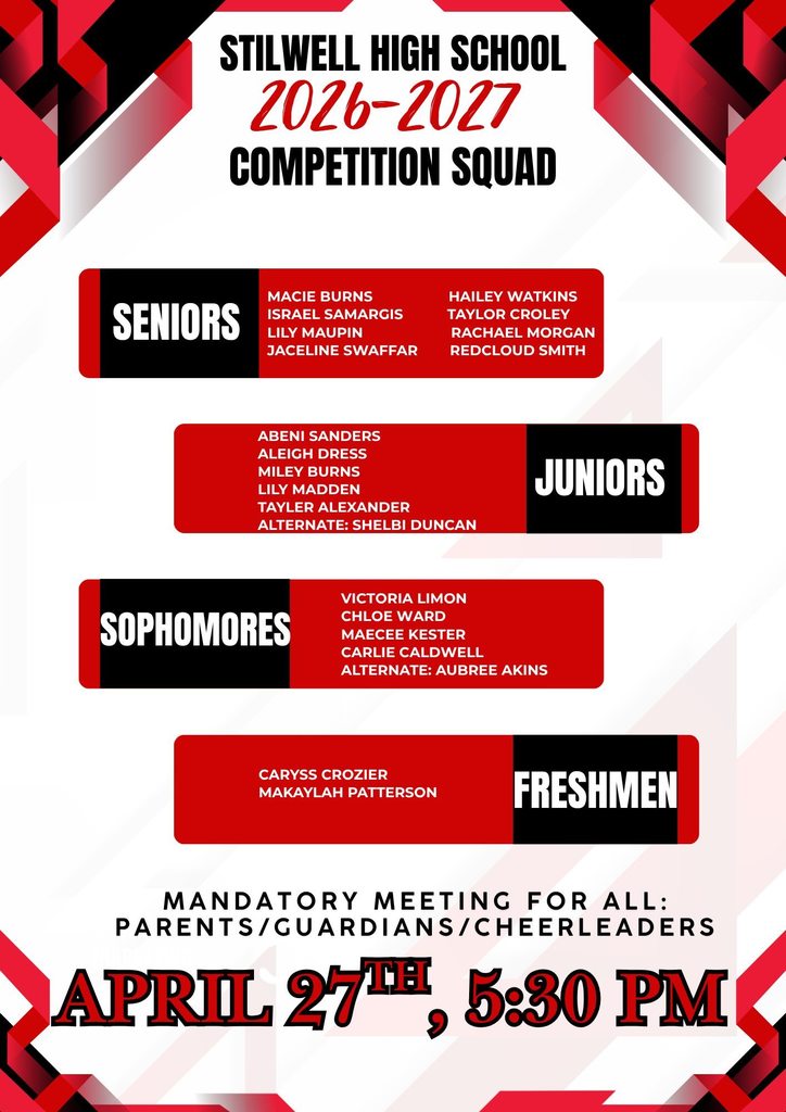 2026-2027- SHS Competition Squad.