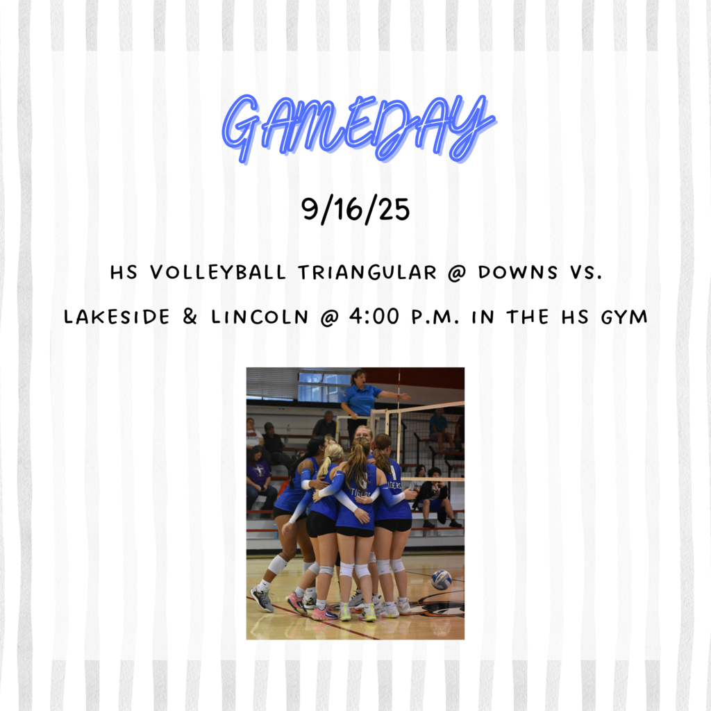 HS Volleyball @ Downs today! Good luck, ladies!