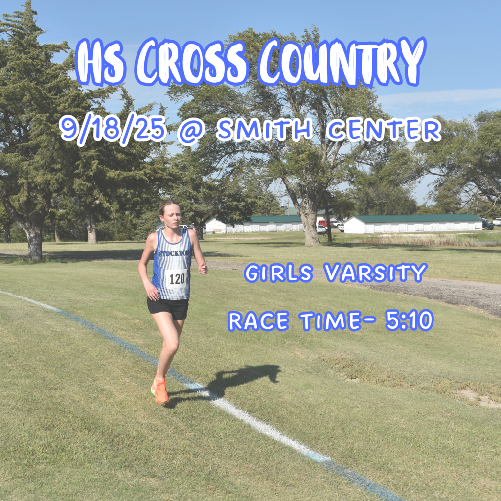 HS cross country today @ Smith Center. Girls varsity starts at 5:10. 