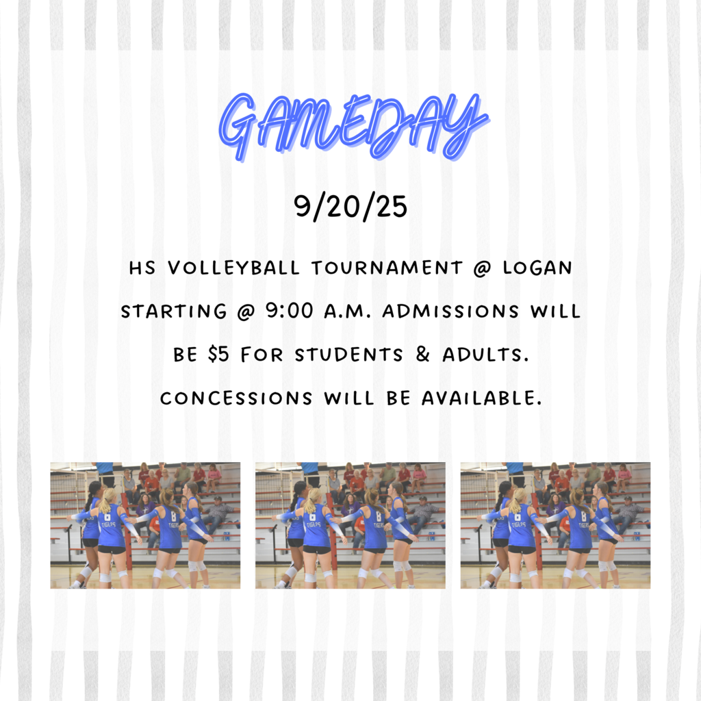 HS volleyball tournament today starting @ 9:00 a.m. Good luck, ladies!