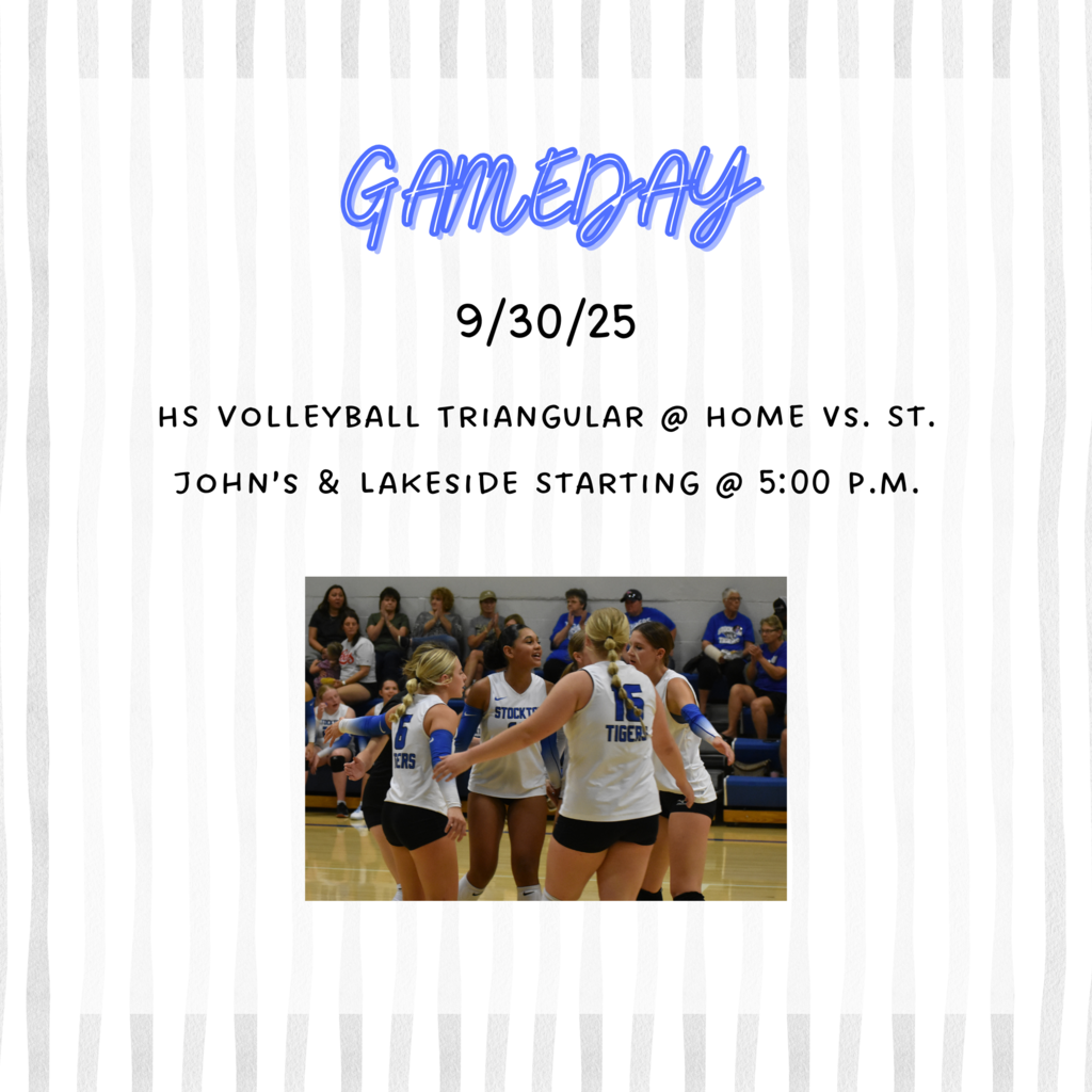 HS volleyball @ HOME tonight starting at 5:00 p.m. Good luck, ladies!