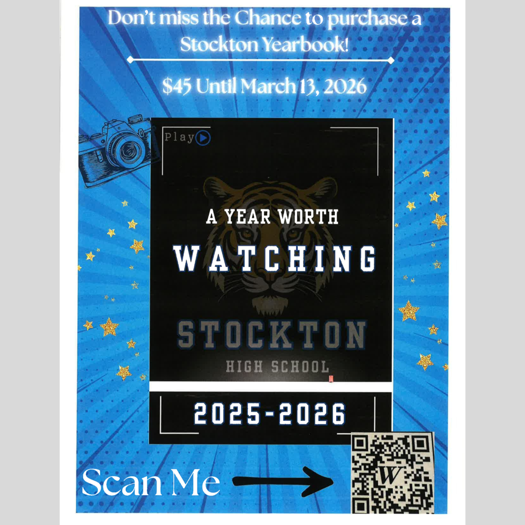 Yearbook sales are underway! Yearbooks cost $45 until March 13, 2026. After that, there will be a price increase.  If you go to yearbookforever.com and type in Stockton High School (make sure you choose KS), you will see that the store is open. Cash or checks can be brought to the SHS office- Checks can be made out to the SHS Activity Fund, or you can pay online. 