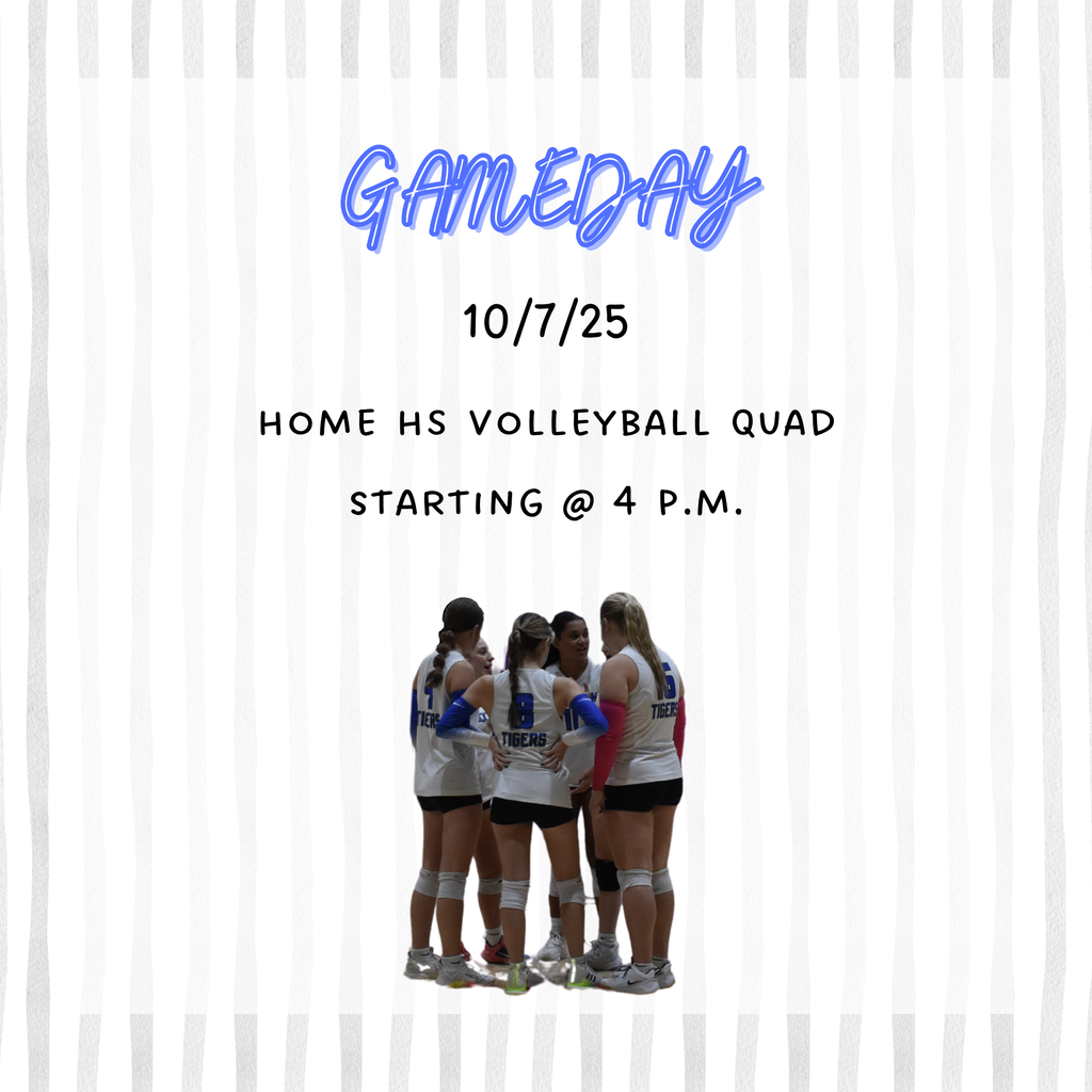 HOME HS Volleyball Quad today starting @ 4:00 p.m. Good luck, ladies!