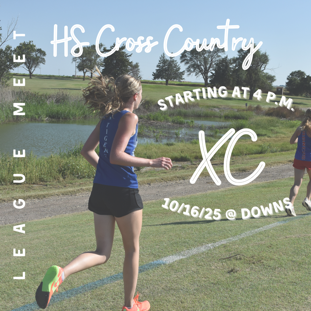 League cross country will be at Downs today starting at 4 p.m.