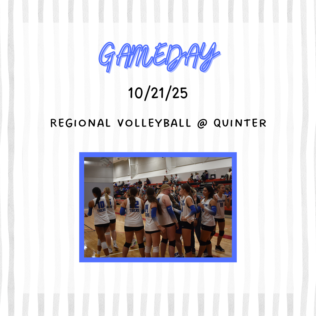 HS Regional Volleyball will be at Quinter today starting at 5:00 p.m. Good luck, ladies!