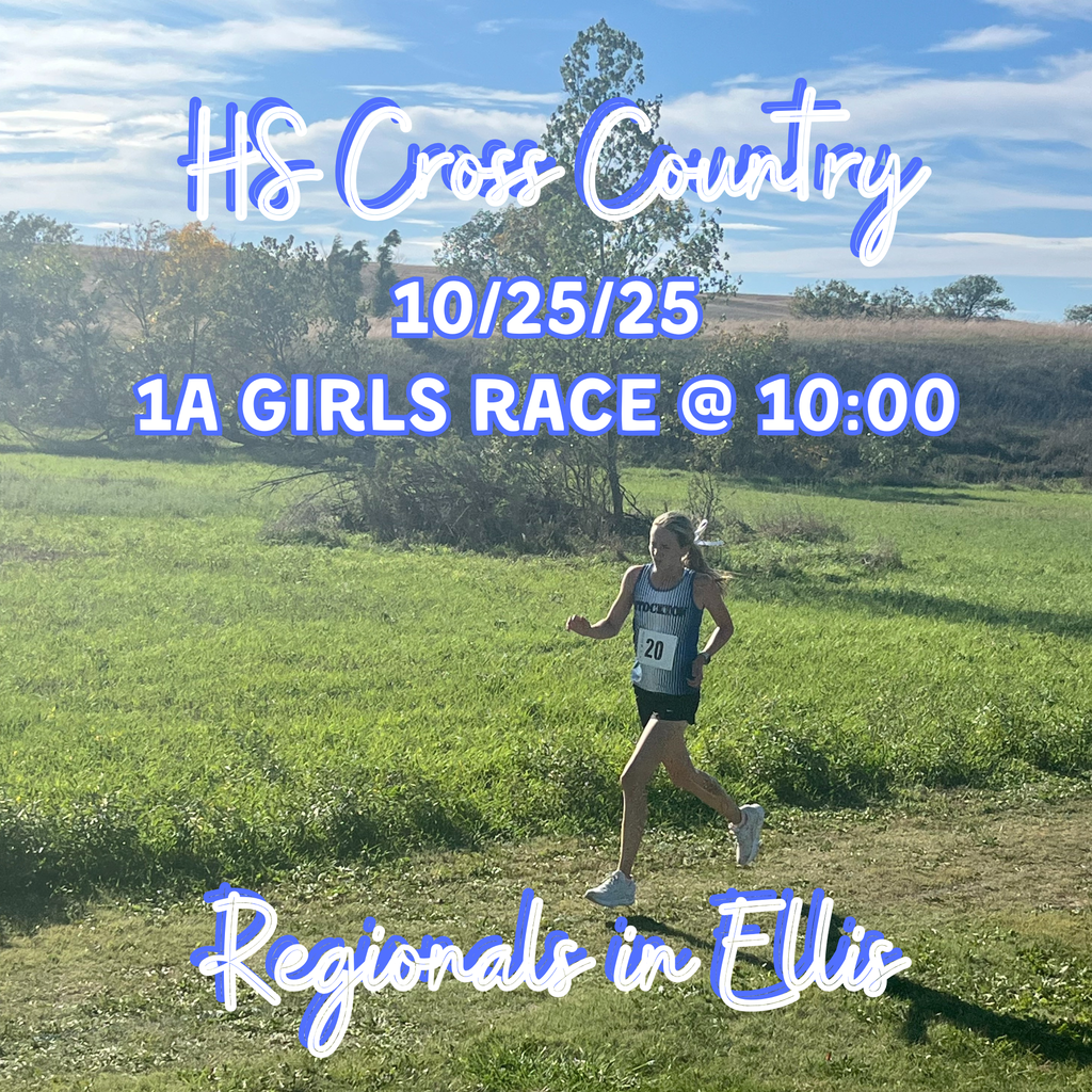 Regional cross country is in Ellis this morning. 1A girls will run at 10 a.m.