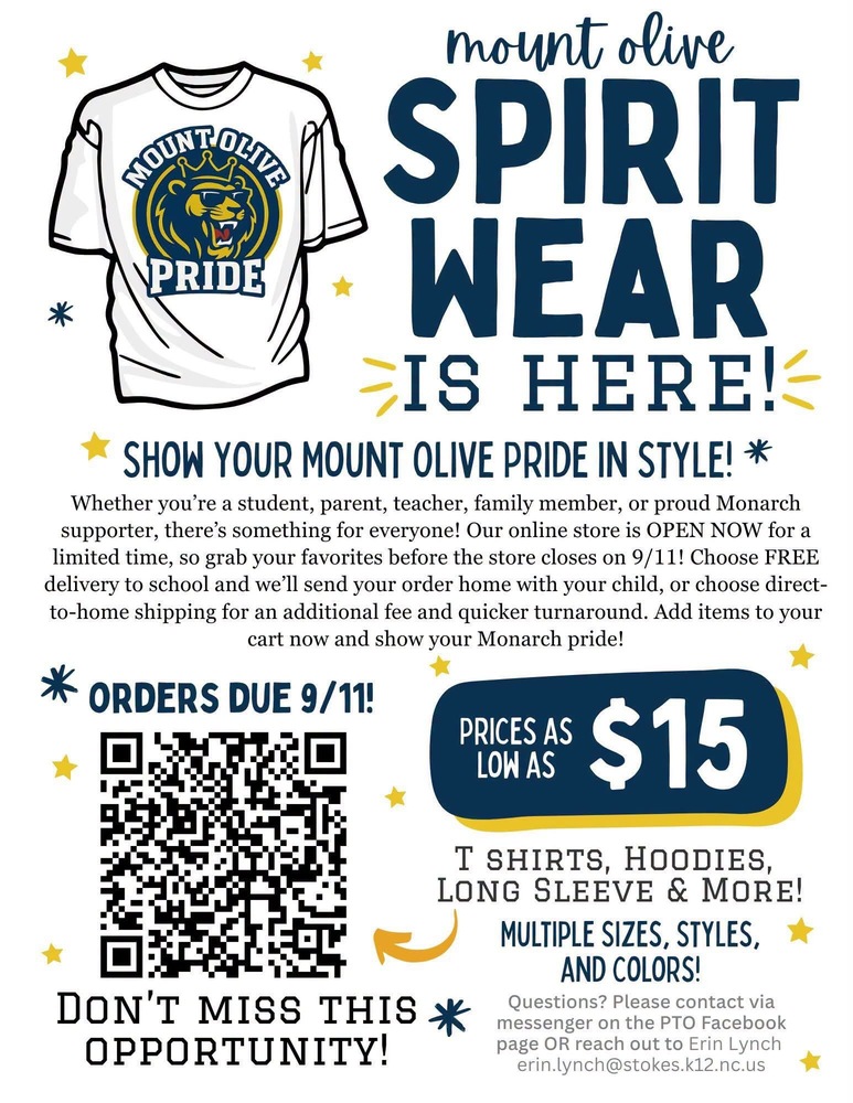 spirit wear flyer