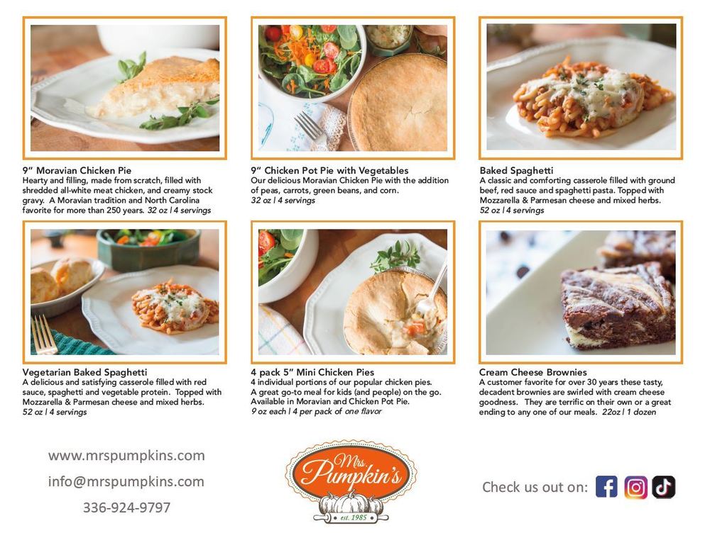 Mrs. Pumpkins Fundraiser Items