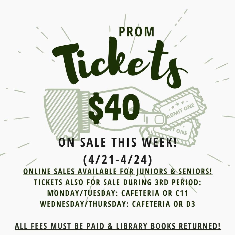 Prom Tickets on Sale