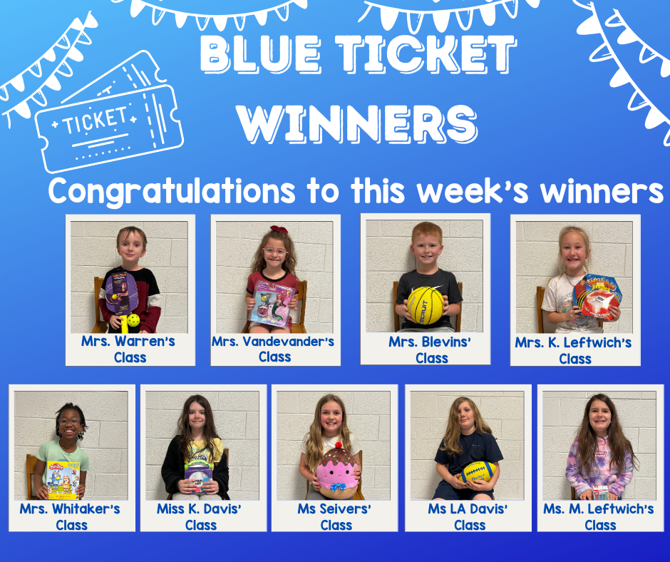 Blue Ticket Winners