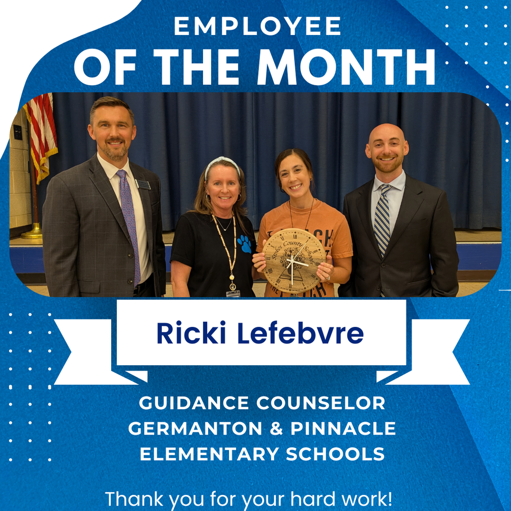 Ricki Lefebvre and administration for Employee of the month