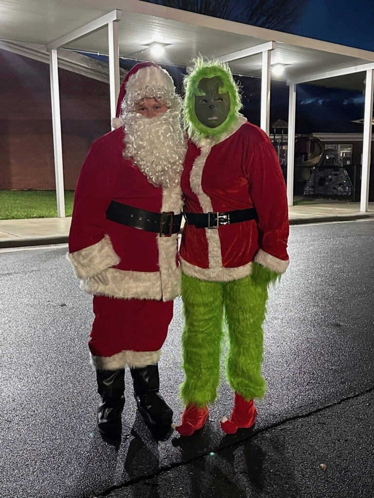 Santa and the Grinch