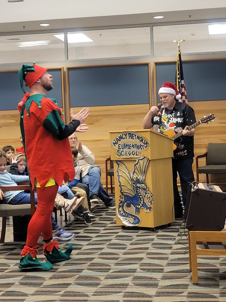 Mr. Carter and Mr. Richardson during our Holiday Sing Along