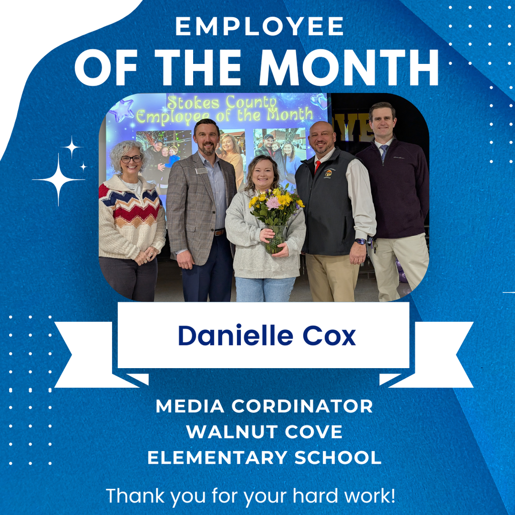 Employee of the month with district staff