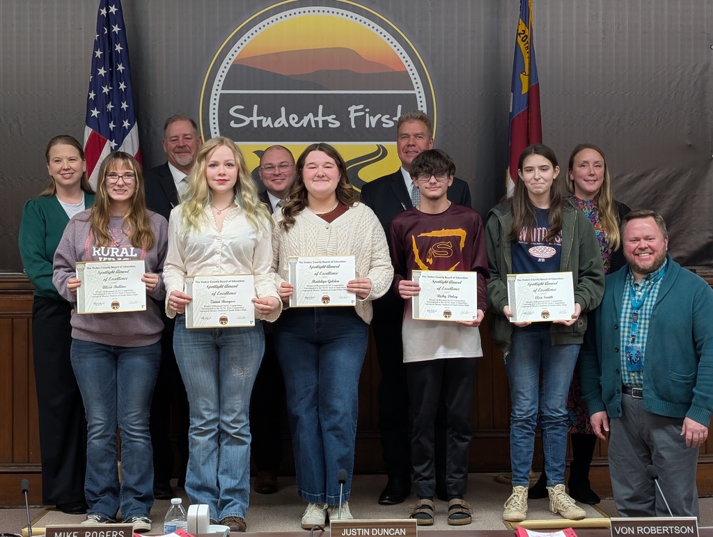 South Stokes Advanced Theater Class with School Board members