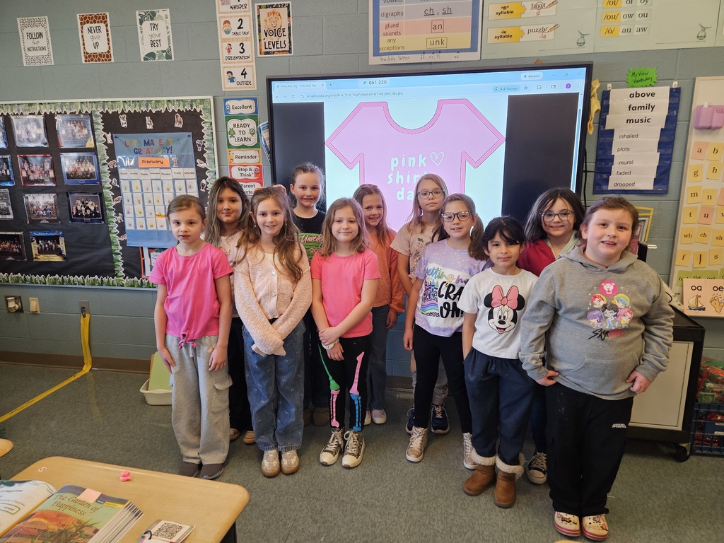 Second Graders in pink
