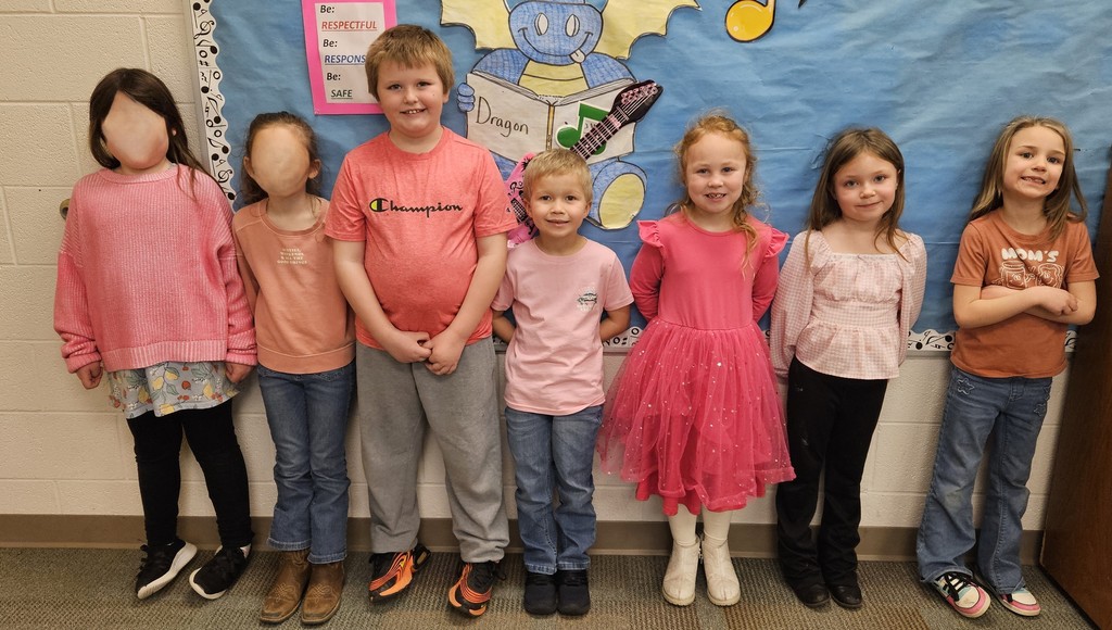 First Graders in Pink