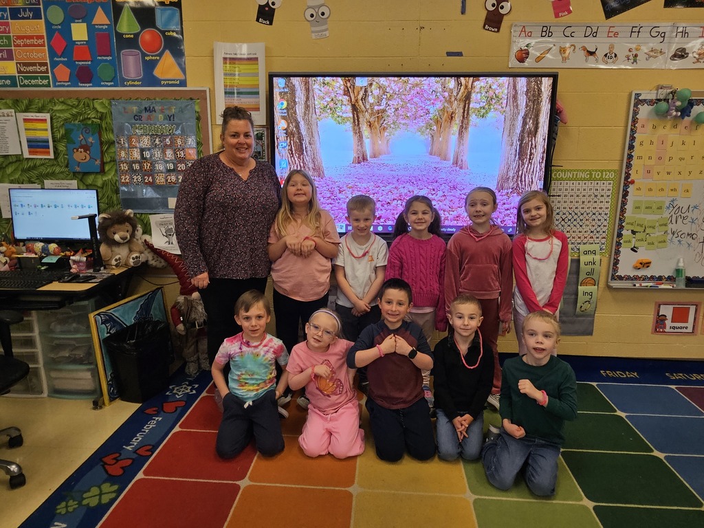 First Graders in Pink