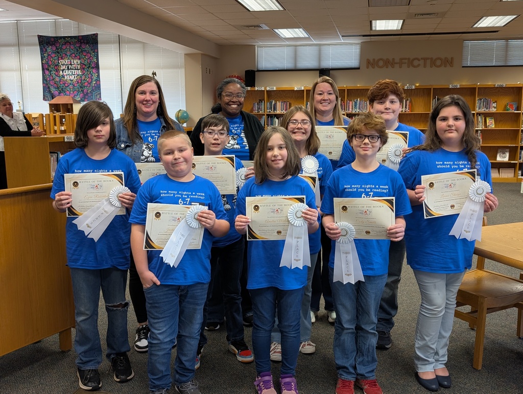 3rd  place Battle of the Books SRES
