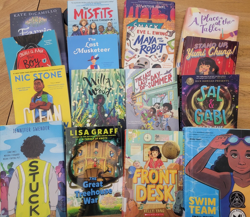 The 16 novels we read for this year's competition.