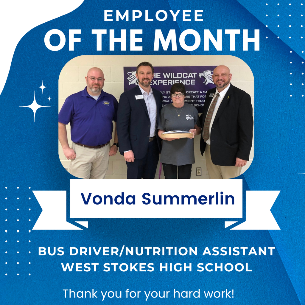 Vonda Summerlin Employee of the month 