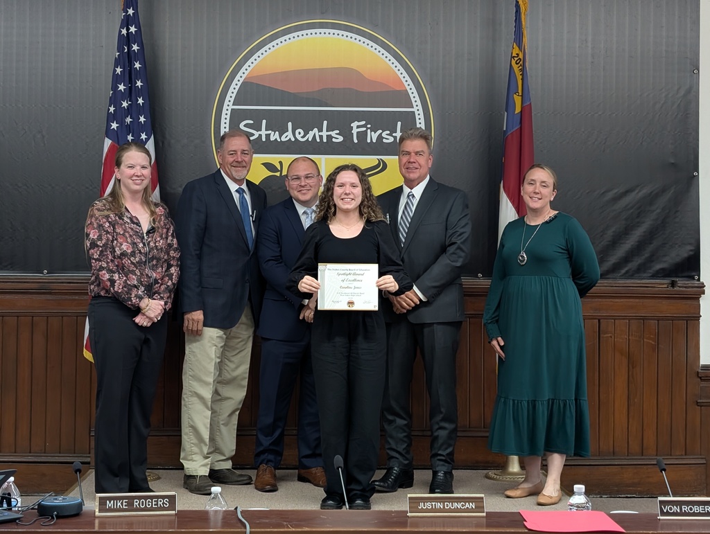 Caroline Jones with the board of educaiton members 