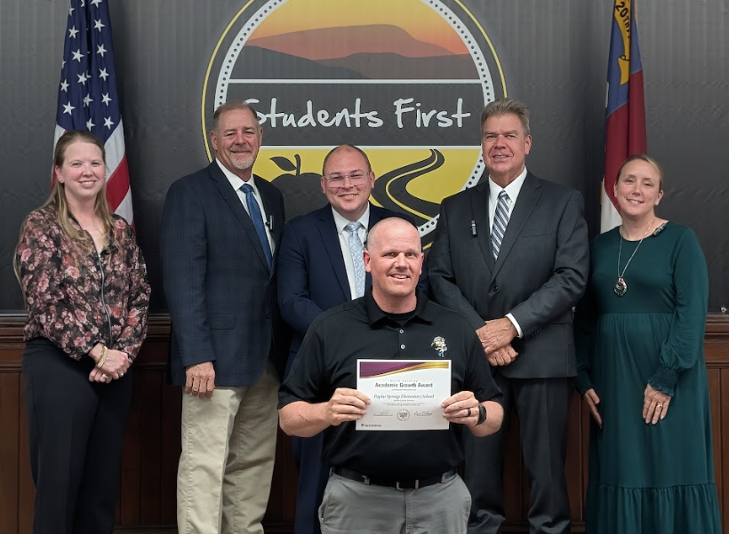 PSES admin with board of education members