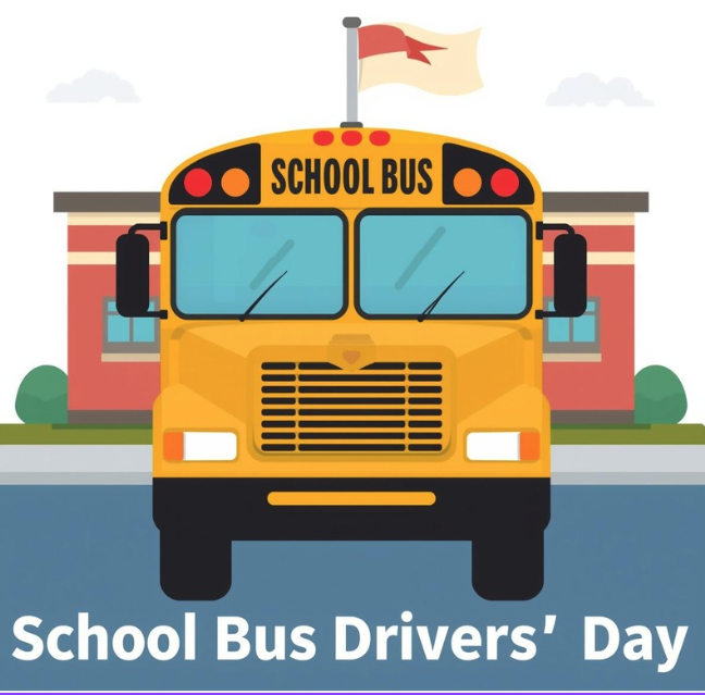 School bus with the phrase School Bus Drivers’ Day at the bottom