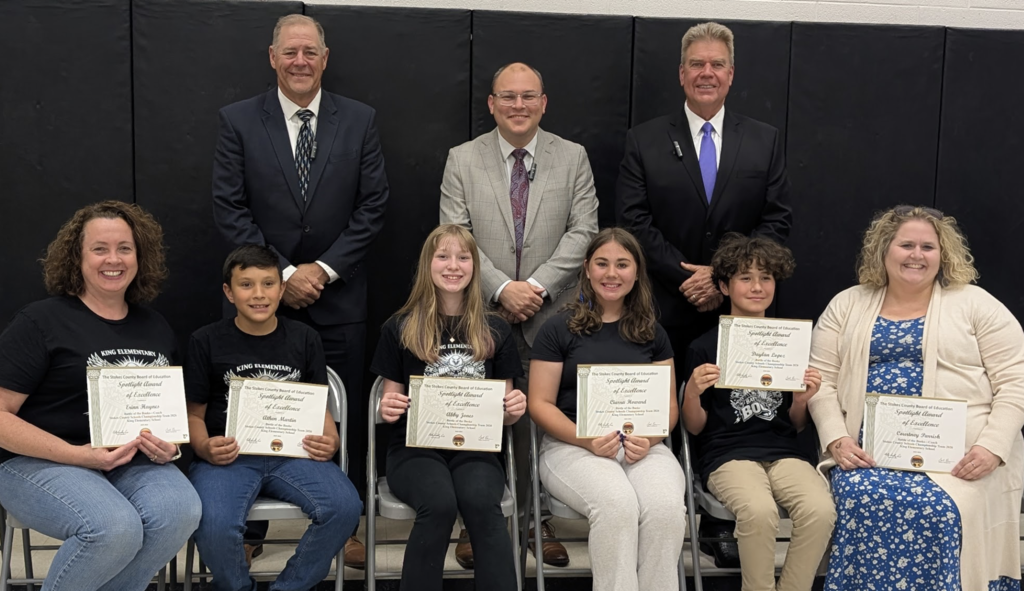 KES students with BOE members 