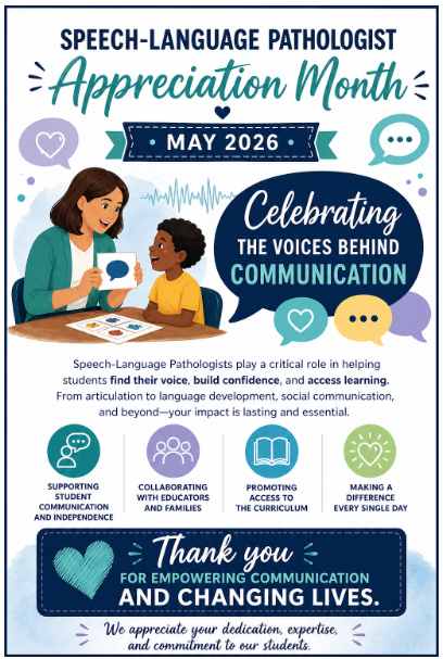 Every Voice Deserves to be Heard May is Speech-Language Pathology (SLP) Month, a time to celebrate the incredible professionals who help people find their voice, share their thoughts, and connect with the world! 🌟  Communication is a fundamental human right, but for many, it doesn't always come easily. Whether it’s helping a toddler say their first words, supporting a student with social communication, or assisting an adult in regaining speech after a stroke, SLPs are the dedicated guides on the journey to better communication.
