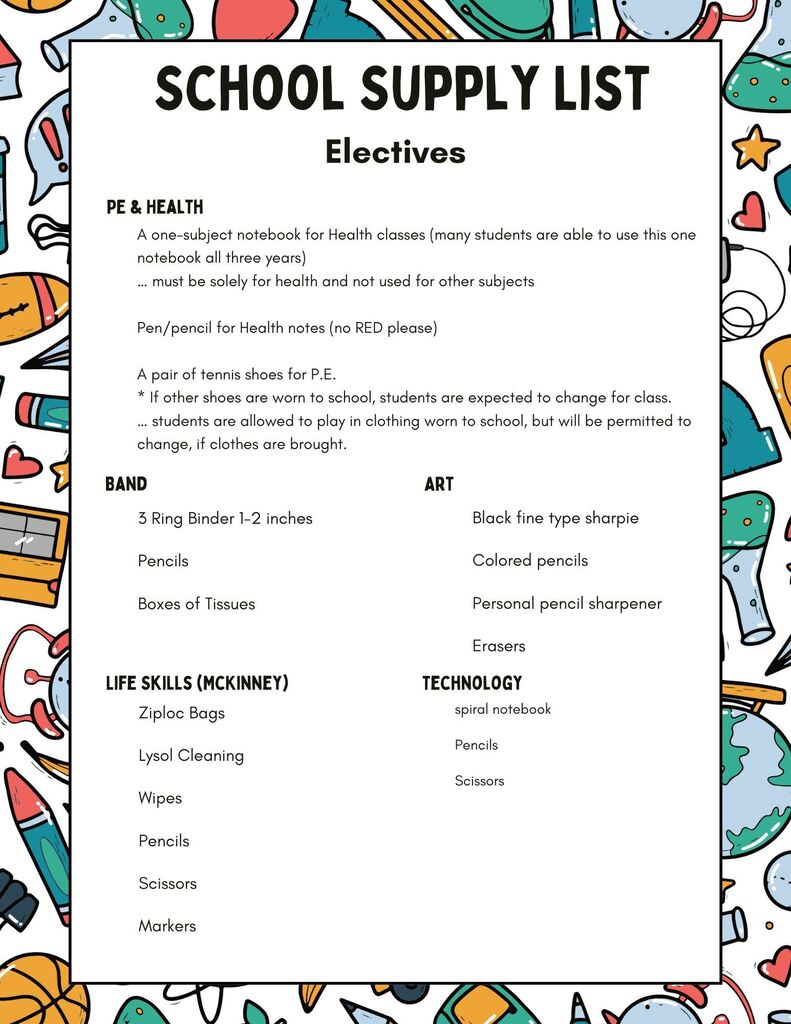 Supply Lists