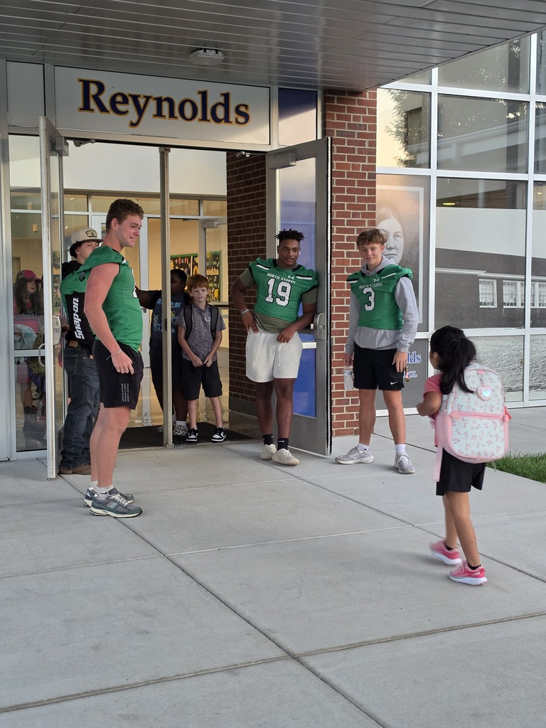 Greeting students