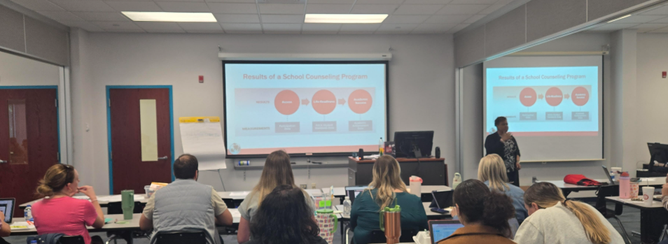 Mt. Airy City Schools, Stokes County Schools, and Surry County Schools participated in a Joint ASCA National Model Training with Trainer Kinea Epps School Counselors building on their knowledge and using data to drive school counselors' programming to promote student academic success, pathways to high school graduation, and post-secondary achievements.