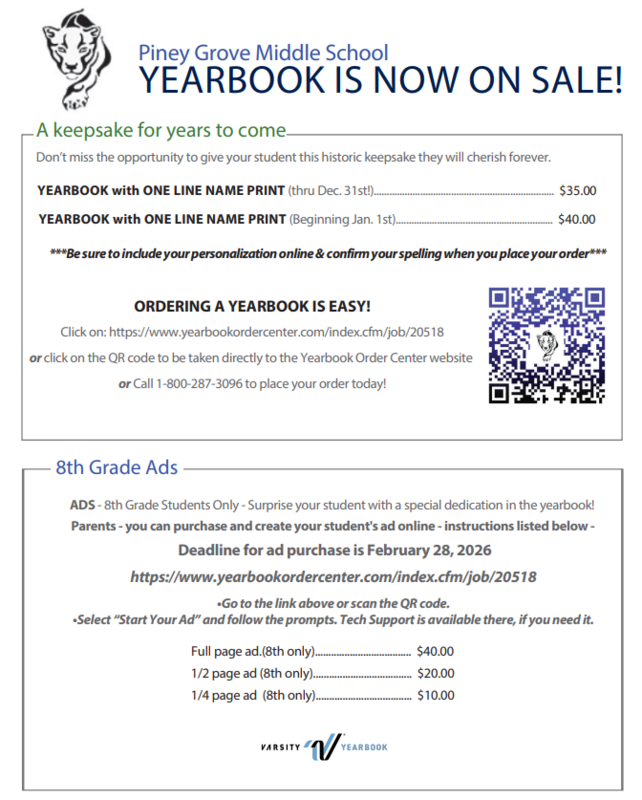 Yearbook order form