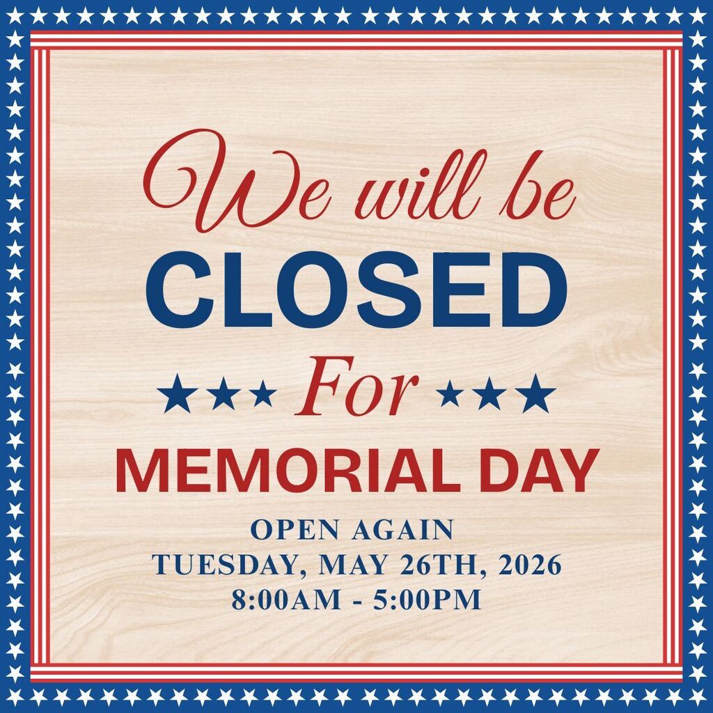 Memorial Day Closure