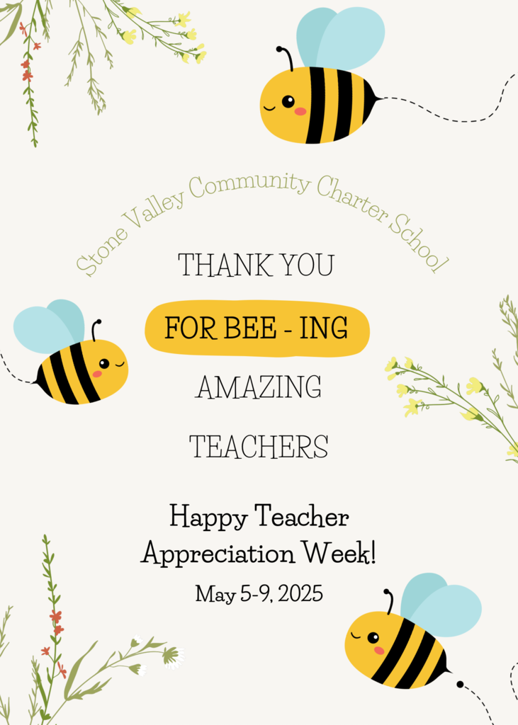 Graphic with bees and Thank You