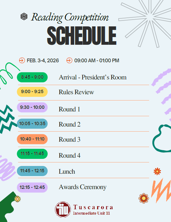 Reading Competition Schedule