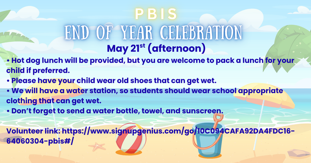 End of year celebration information