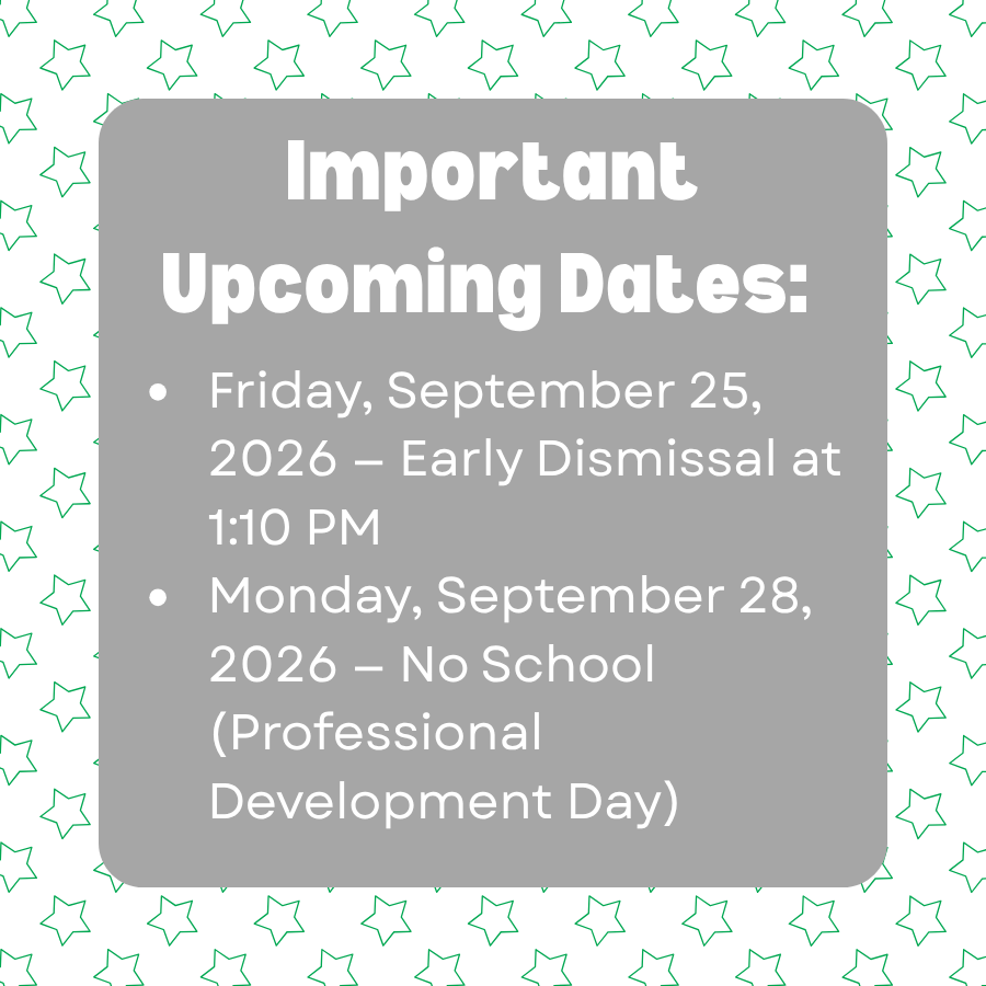 Important Upcoming Dates