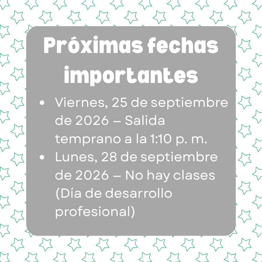 Important Upcoming Dates