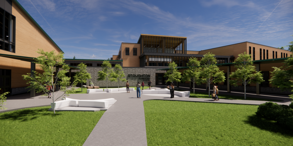 Rendering of new elementary school building