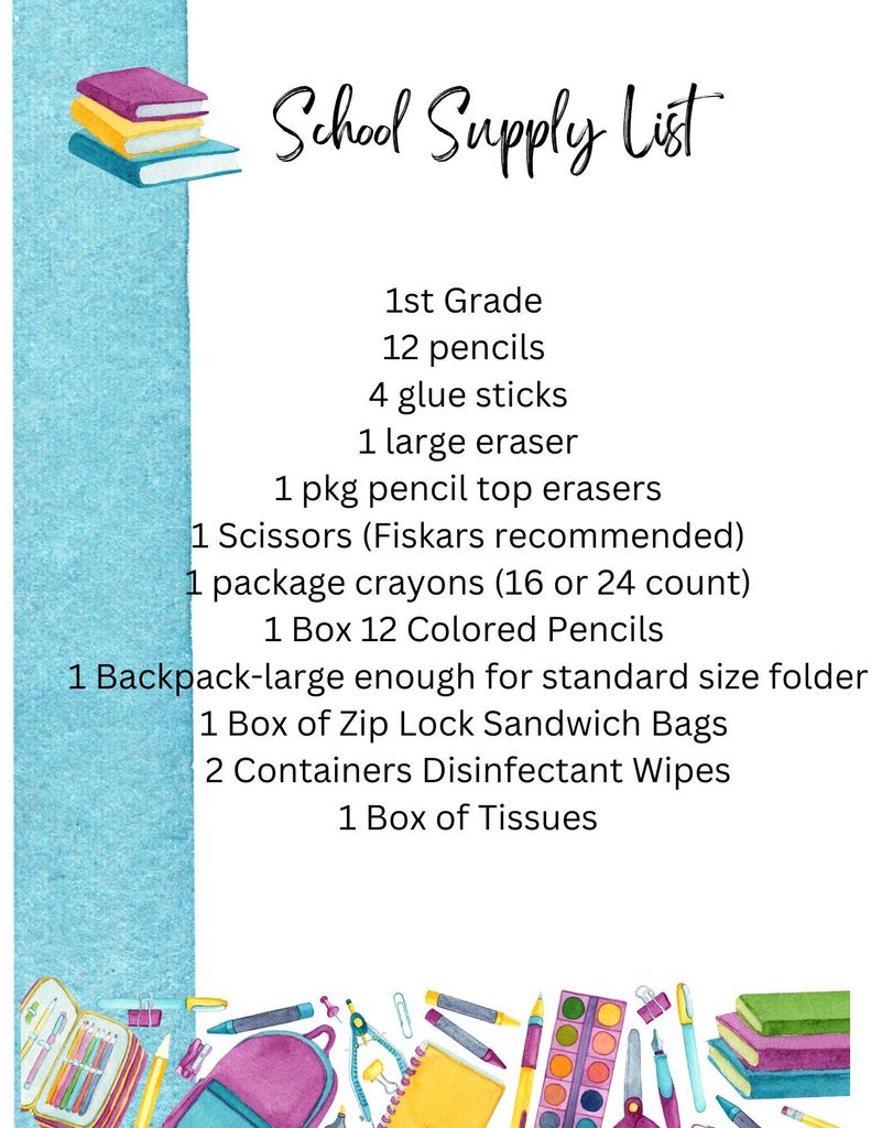 supply lists
