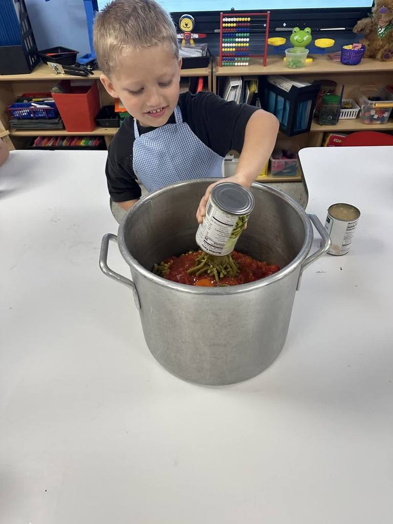 adding food to stone soup