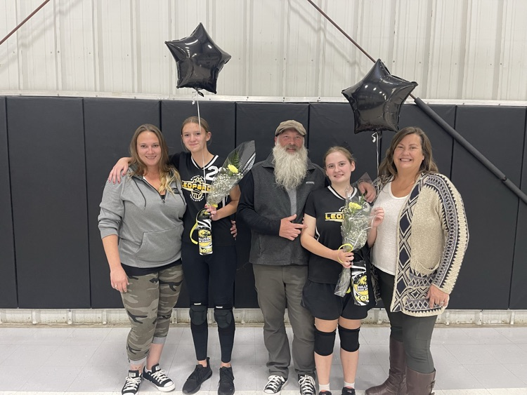 8th grade volleyball athletes on recognition night