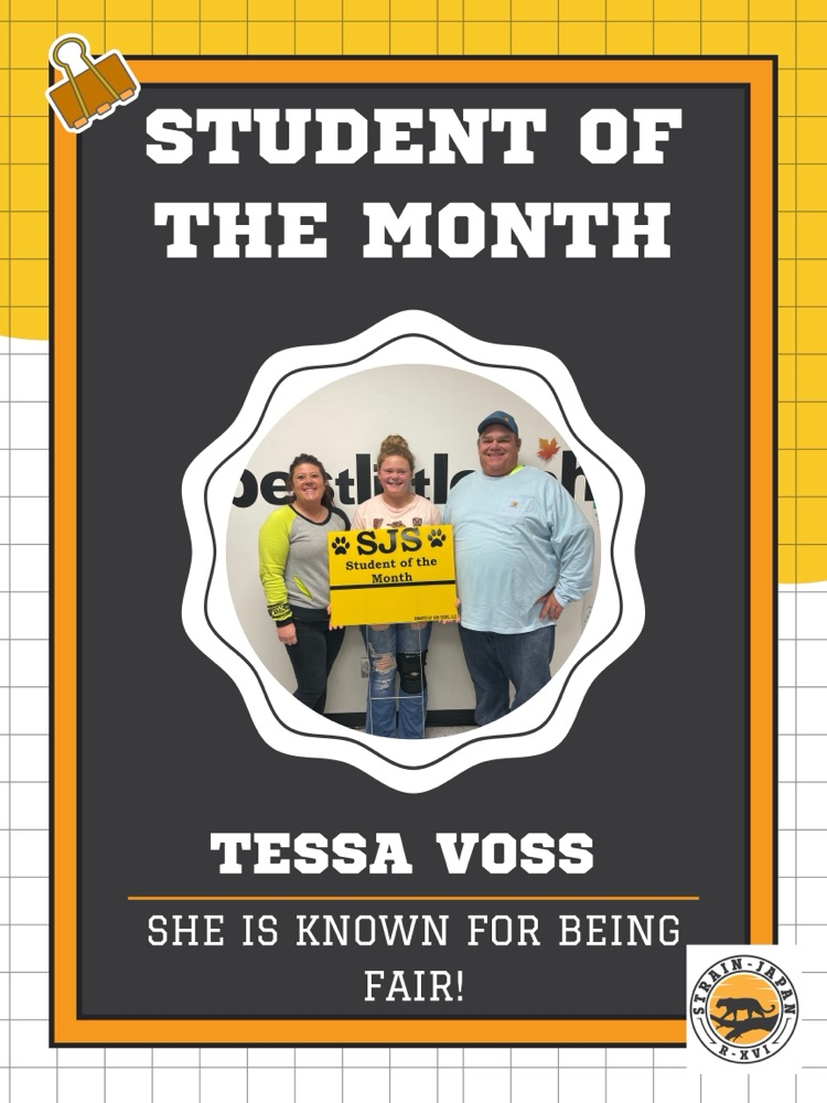 Tessa Voss student of the month October 2025