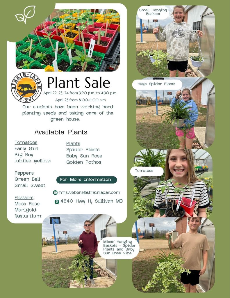 Plant Sale April 22-25th
