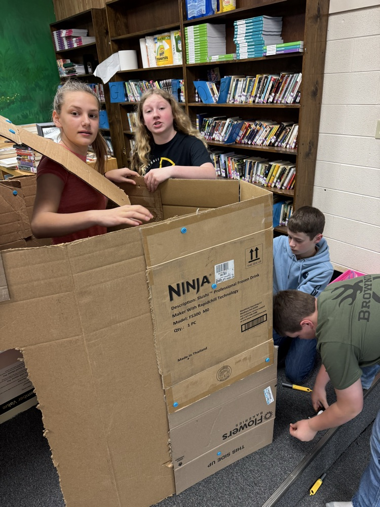 7th grade building a house out of boxes 