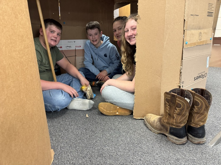 7th grade building a house out of boxes 