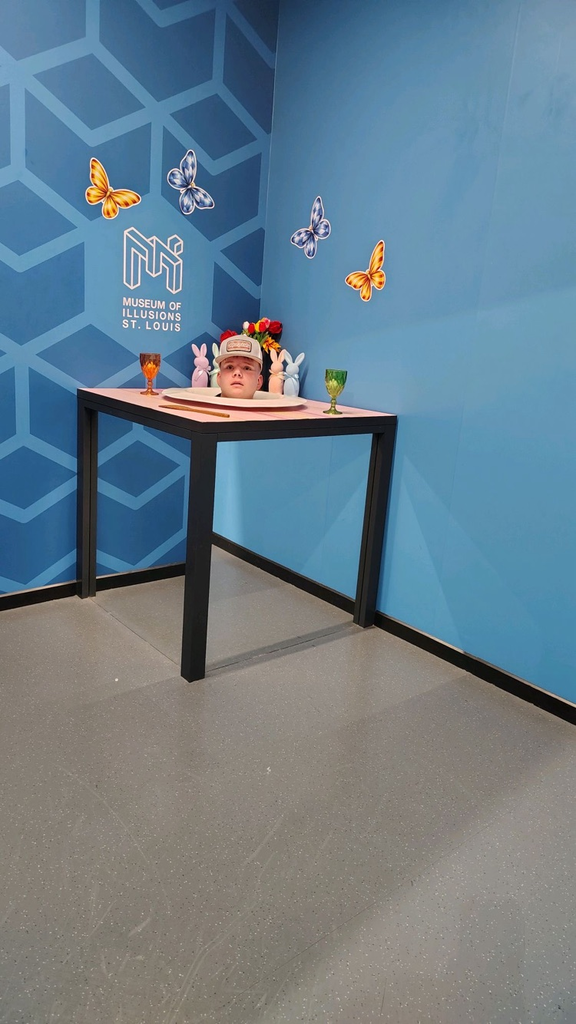 Austin D at the Museum of illusions